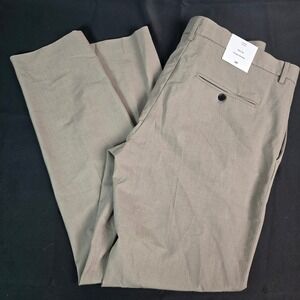 H&M‎ Slim Fit 4 Way Stretch Mens Dress Pants Khaki Tan Size 38x32 NEW